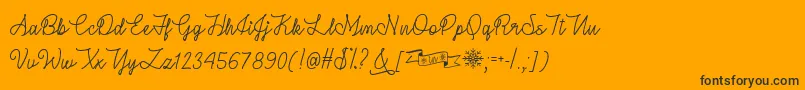 WinterInJanuaryTtf Font – Black Fonts on Orange Background