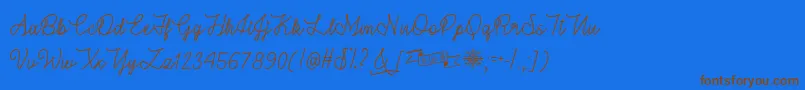 Шрифт WinterInJanuaryTtf – коричневые шрифты на синем фоне