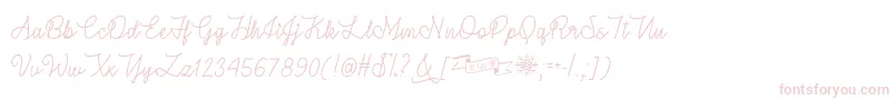 WinterInJanuaryTtf-Schriftart – Rosa Schriften auf weißem Hintergrund