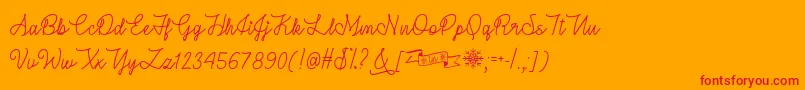 fuente WinterInJanuaryTtf – Fuentes Rojas Sobre Fondo Naranja