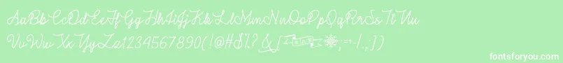 WinterInJanuaryTtf Font – White Fonts on Green Background