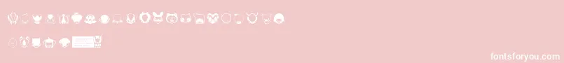 Pictoserie6 Font – White Fonts on Pink Background