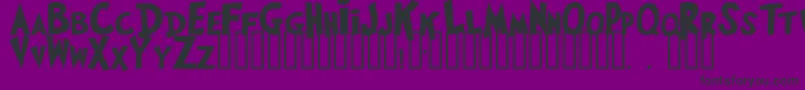 Lucy Font – Black Fonts on Purple Background