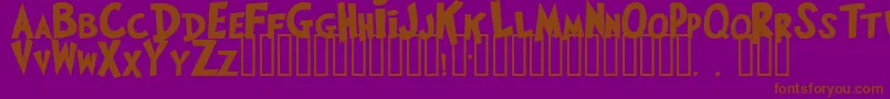 Lucy-fontti – ruskeat fontit violetilla taustalla