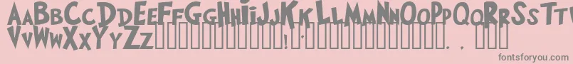 Lucy Font – Gray Fonts on Pink Background