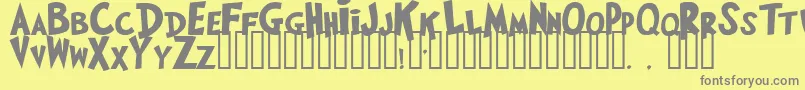 Lucy Font – Gray Fonts on Yellow Background