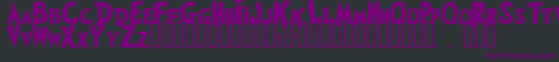 Шрифт Lucy – фиолетовые шрифты на чёрном фоне