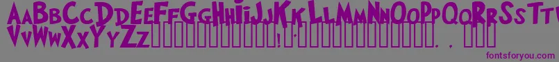 Lucy Font – Purple Fonts on Gray Background