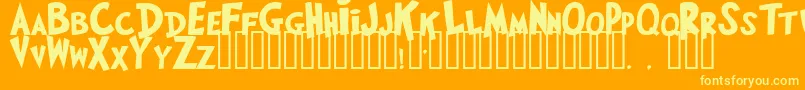 fuente Lucy – Fuentes Amarillas Sobre Fondo Naranja