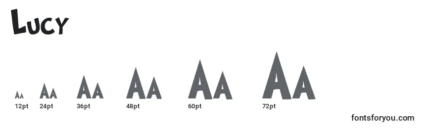 Lucy Font Sizes