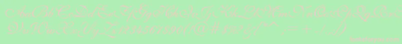 English111PrestoBt Font – Pink Fonts on Green Background