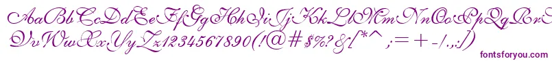 English111PrestoBt Font – Purple Fonts on White Background