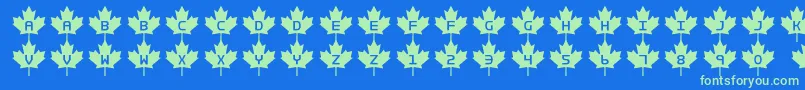 Rcmp Font – Green Fonts on Blue Background