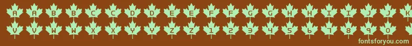 Rcmp Font – Green Fonts on Brown Background