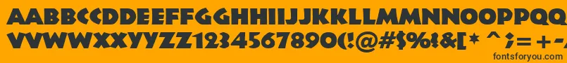 Шрифт Infr011k – чёрные шрифты на оранжевом фоне