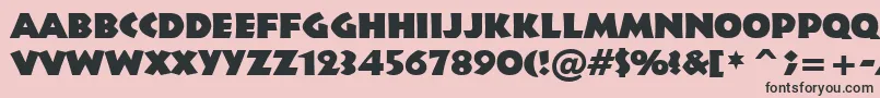 フォントInfr011k – ピンクの背景に黒い文字