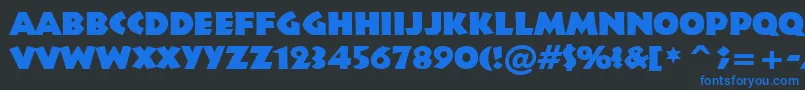 Infr011k Font – Blue Fonts on Black Background