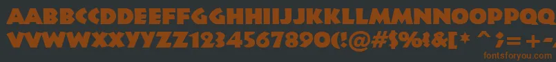 Infr011k-fontti – ruskeat fontit mustalla taustalla