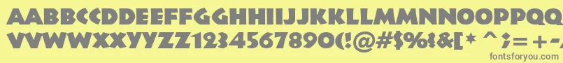 Czcionka Infr011k – szare czcionki na żółtym tle