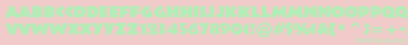 Infr011k Font – Green Fonts on Pink Background