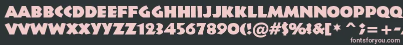 フォントInfr011k – 黒い背景にピンクのフォント
