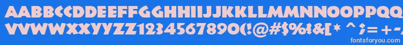 Infr011k Font – Pink Fonts on Blue Background