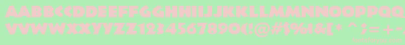 Infr011k Font – Pink Fonts on Green Background