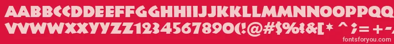Infr011k-fontti – vaaleanpunaiset fontit punaisella taustalla