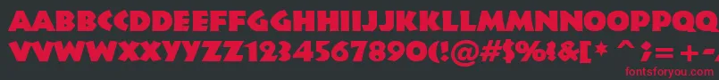 Infr011k Font – Red Fonts on Black Background