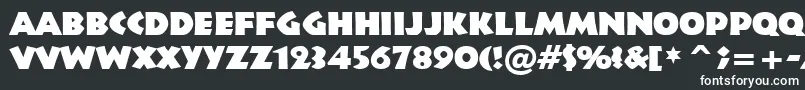 フォントInfr011k – 黒い背景に白い文字