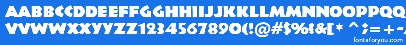 Шрифт Infr011k – белые шрифты на синем фоне