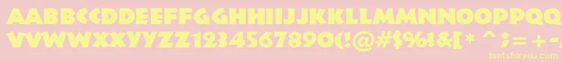 Infr011k-fontti – keltaiset fontit vaaleanpunaisella taustalla