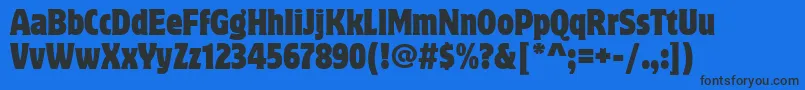 MotterCorpusCondItcTt Font – Black Fonts on Blue Background
