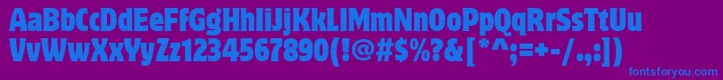 MotterCorpusCondItcTt Font – Blue Fonts on Purple Background