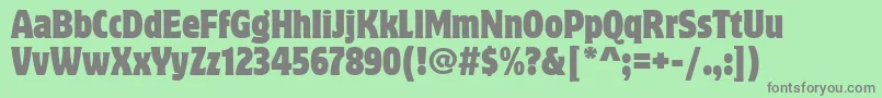 フォントMotterCorpusCondItcTt – 緑の背景に灰色の文字