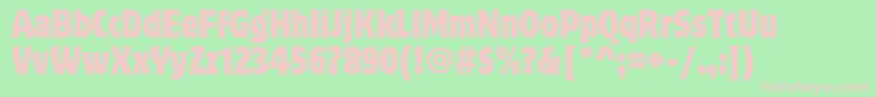 MotterCorpusCondItcTt Font – Pink Fonts on Green Background