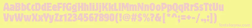 MotterCorpusCondItcTt Font – Pink Fonts on Yellow Background