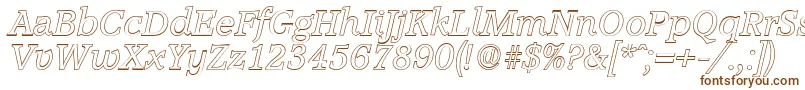 AccoladeoutlineItalic Font – Brown Fonts