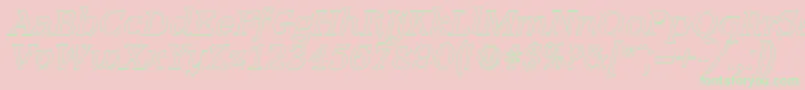 fuente AccoladeoutlineItalic – Fuentes Verdes Sobre Fondo Rosa