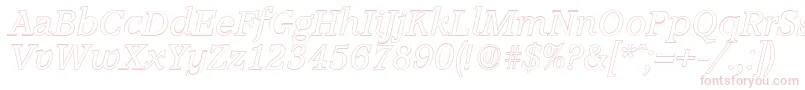 AccoladeoutlineItalic Font – Pink Fonts on White Background