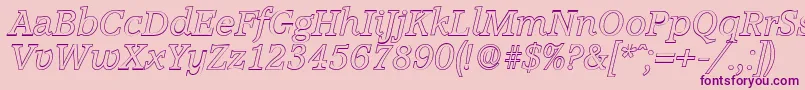 fuente AccoladeoutlineItalic – Fuentes Moradas Sobre Fondo Rosa