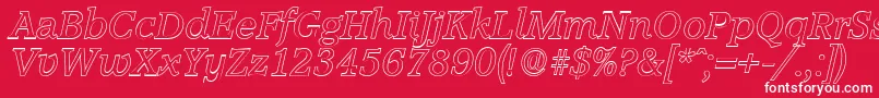 fuente AccoladeoutlineItalic – Fuentes Blancas Sobre Fondo Rojo
