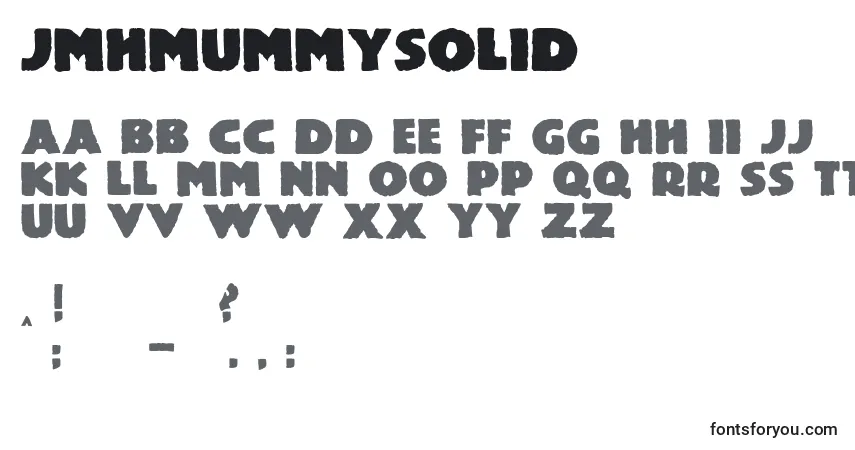 JmhMummySolid Font – alphabet, numbers, special characters
