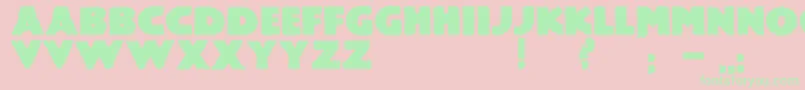 JmhMummySolid Font – Green Fonts on Pink Background