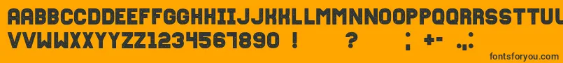 Fixationgrunged Font – Black Fonts on Orange Background