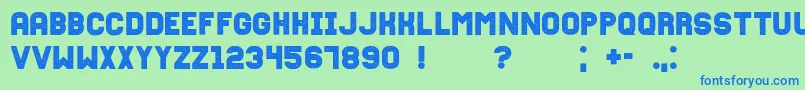 Fixationgrunged Font – Blue Fonts on Green Background