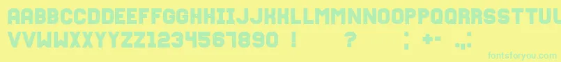 Fixationgrunged Font – Green Fonts on Yellow Background