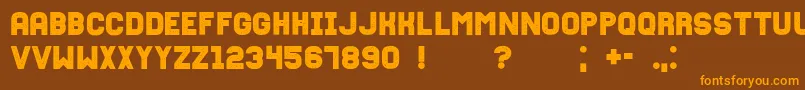 Fixationgrunged Font – Orange Fonts on Brown Background