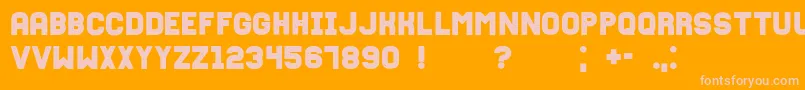 Fixationgrunged Font – Pink Fonts on Orange Background