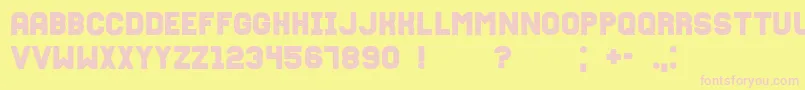 Fixationgrunged Font – Pink Fonts on Yellow Background